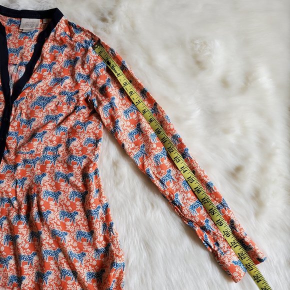 Anthro Vanessa Virginia Honore Tiger Print Top XS - Picture 14 of 14